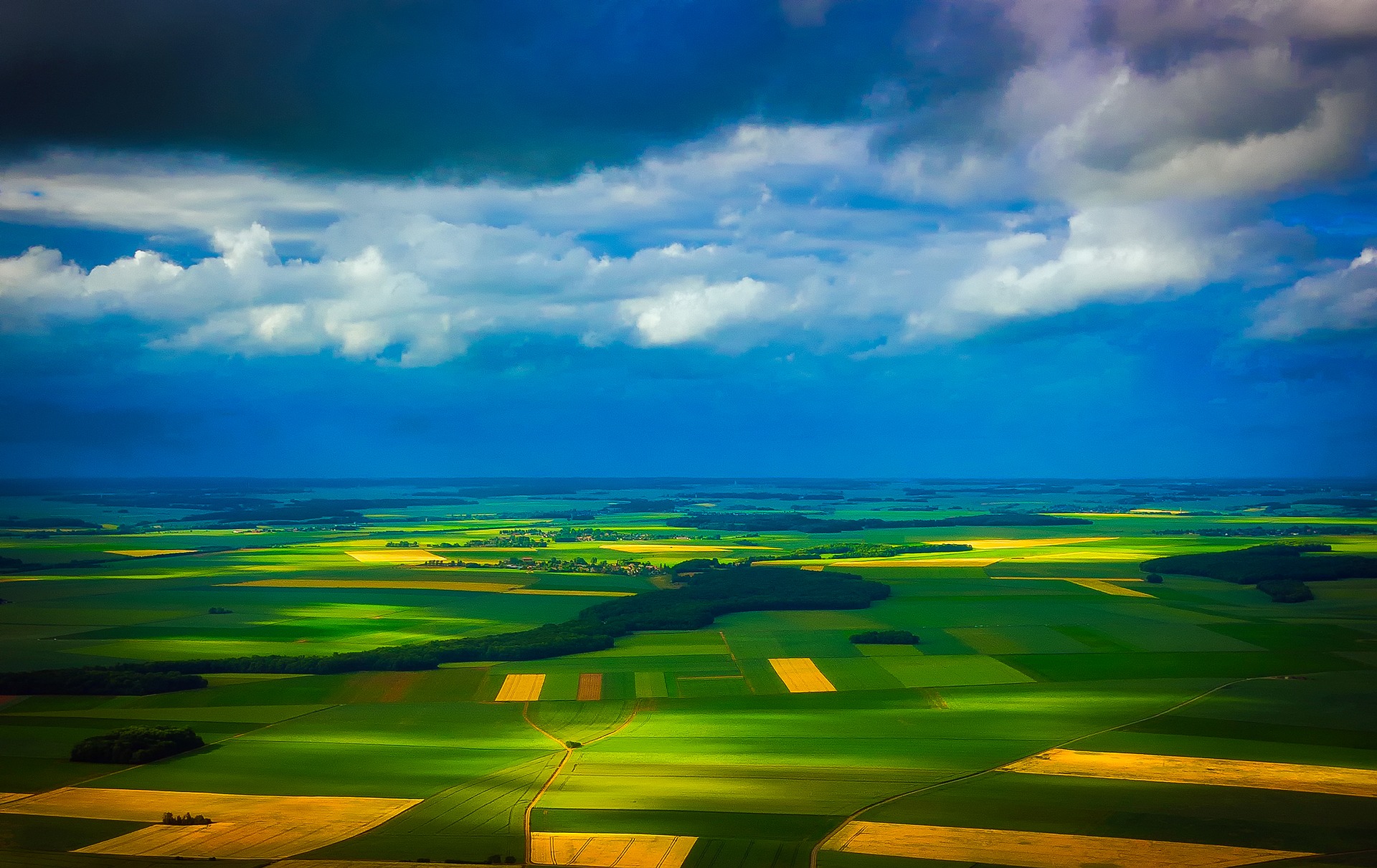 Arial View of farms